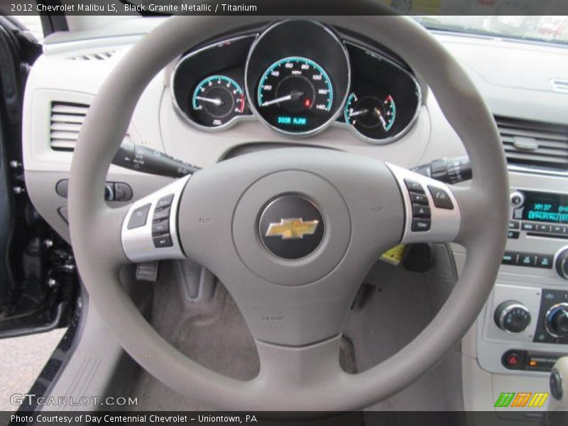 Black Granite Metallic / Titanium 2012 Chevrolet Malibu LS