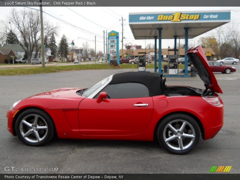 Chili Pepper Red / Black 2008 Saturn Sky Roadster