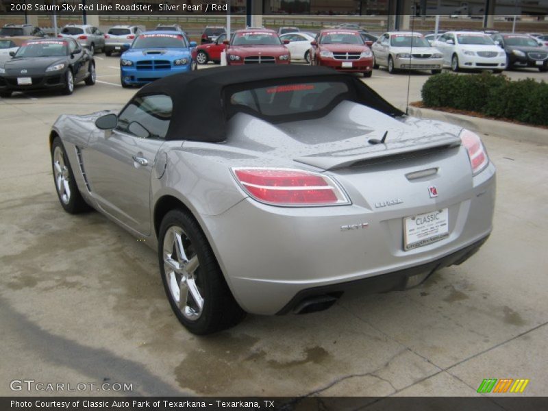 Silver Pearl / Red 2008 Saturn Sky Red Line Roadster