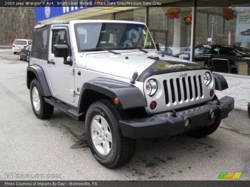 Bright Silver Metallic / Dark Slate Gray/Medium Slate Gray 2009 Jeep Wrangler X 4x4