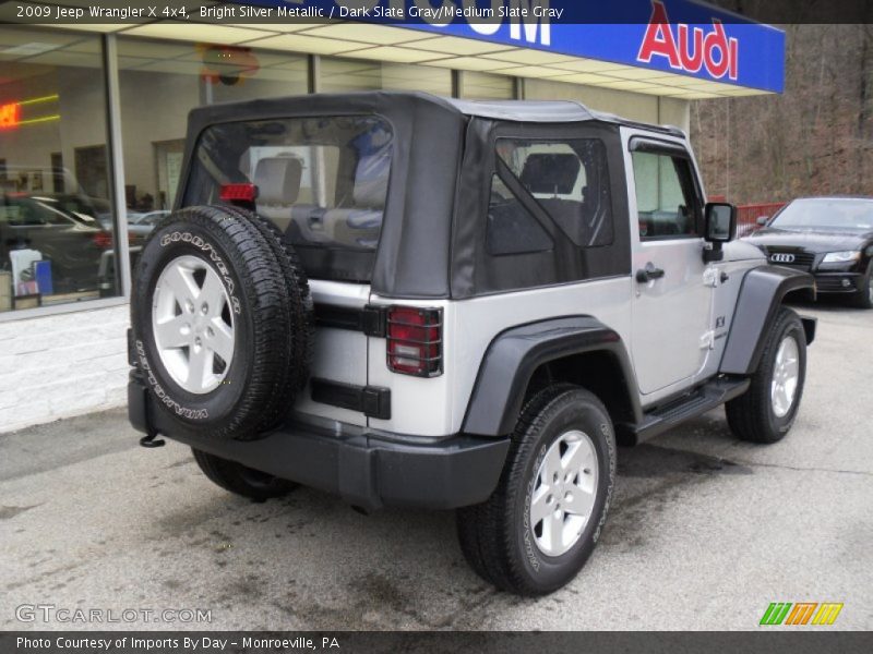 Bright Silver Metallic / Dark Slate Gray/Medium Slate Gray 2009 Jeep Wrangler X 4x4