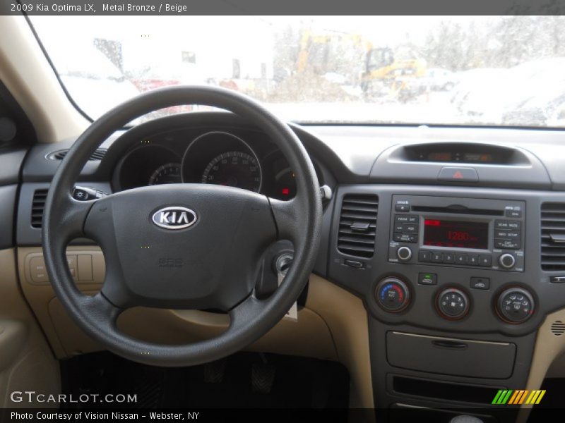 Metal Bronze / Beige 2009 Kia Optima LX