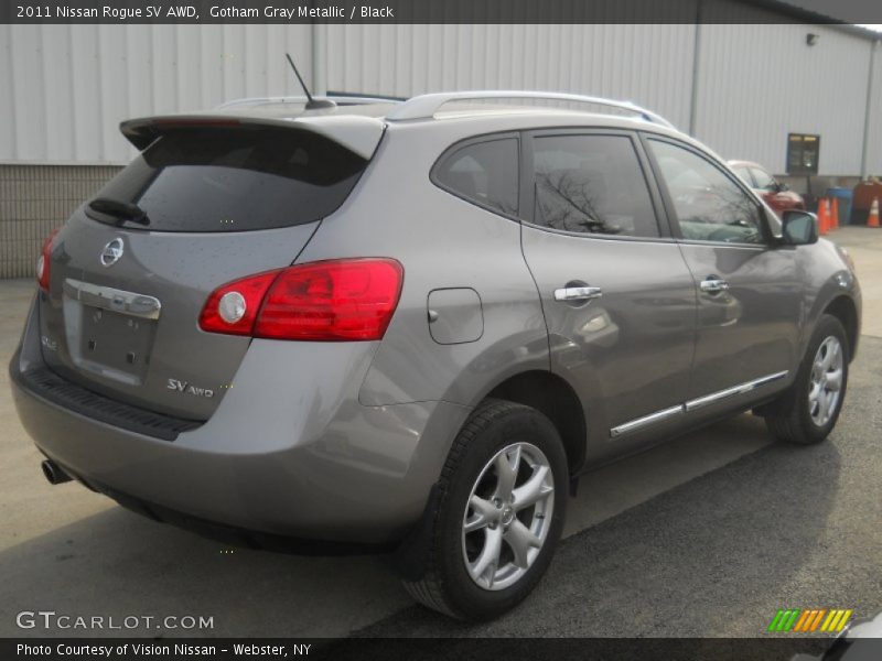 Gotham Gray Metallic / Black 2011 Nissan Rogue SV AWD