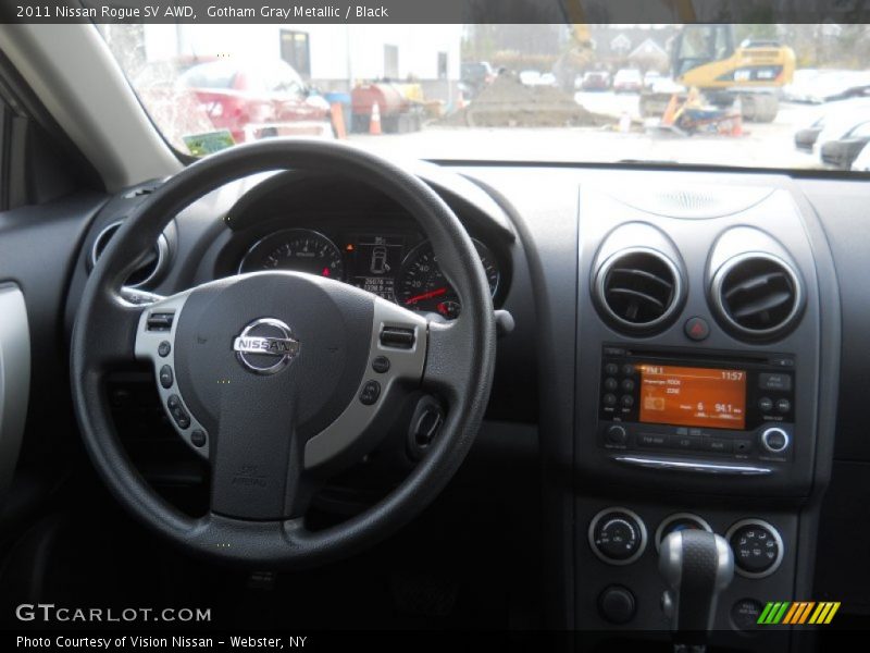Gotham Gray Metallic / Black 2011 Nissan Rogue SV AWD