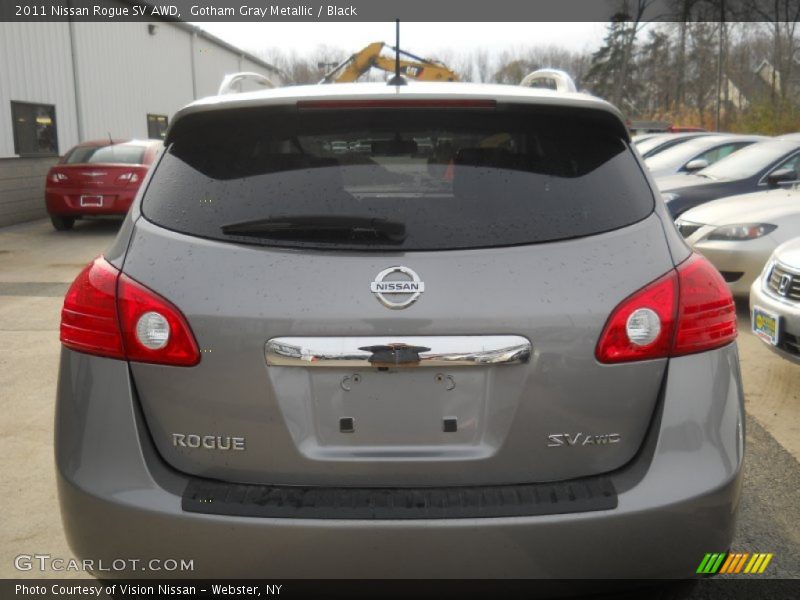 Gotham Gray Metallic / Black 2011 Nissan Rogue SV AWD