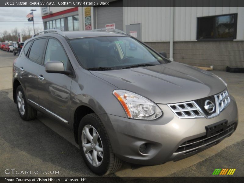 Gotham Gray Metallic / Black 2011 Nissan Rogue SV AWD