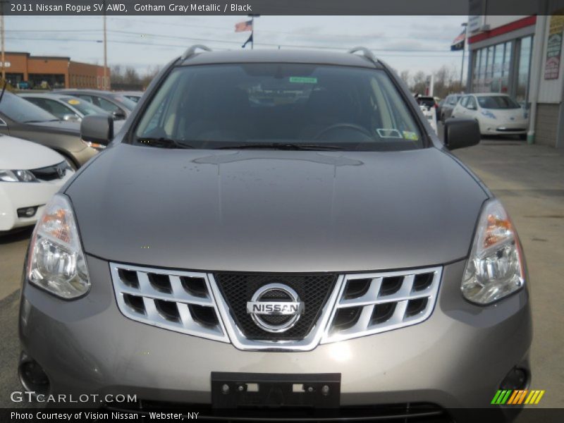 Gotham Gray Metallic / Black 2011 Nissan Rogue SV AWD