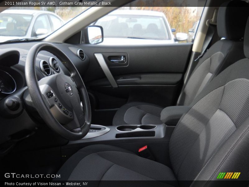 Gotham Gray Metallic / Black 2011 Nissan Rogue SV AWD