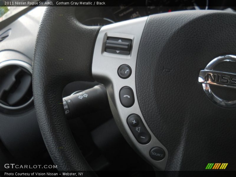 Gotham Gray Metallic / Black 2011 Nissan Rogue SV AWD