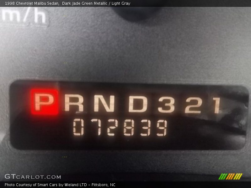 Dark Jade Green Metallic / Light Gray 1998 Chevrolet Malibu Sedan
