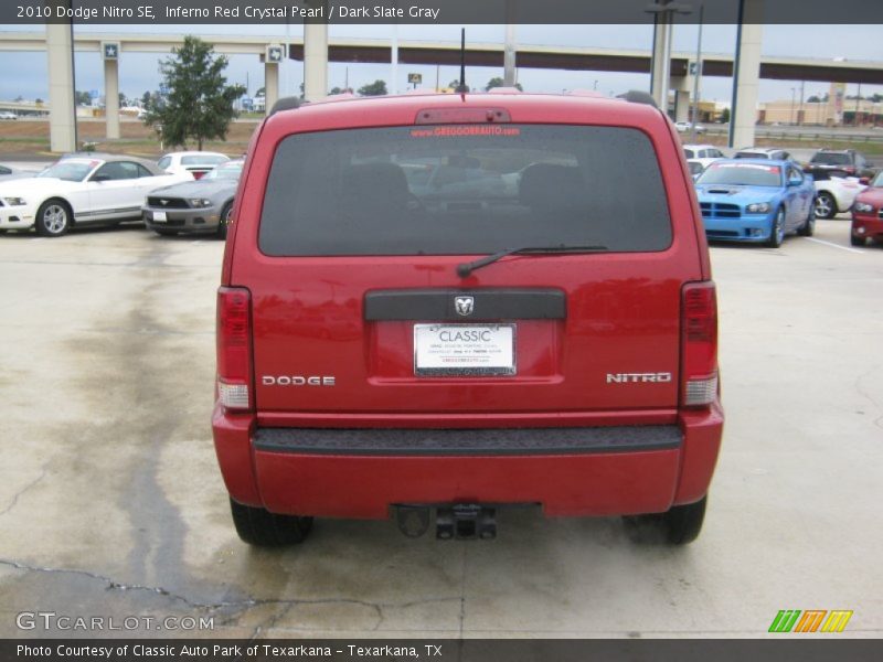 Inferno Red Crystal Pearl / Dark Slate Gray 2010 Dodge Nitro SE