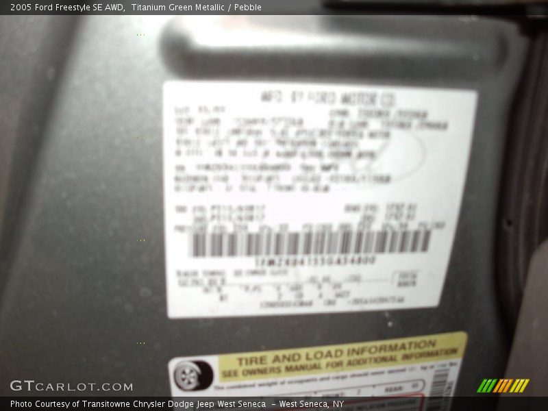 Titanium Green Metallic / Pebble 2005 Ford Freestyle SE AWD