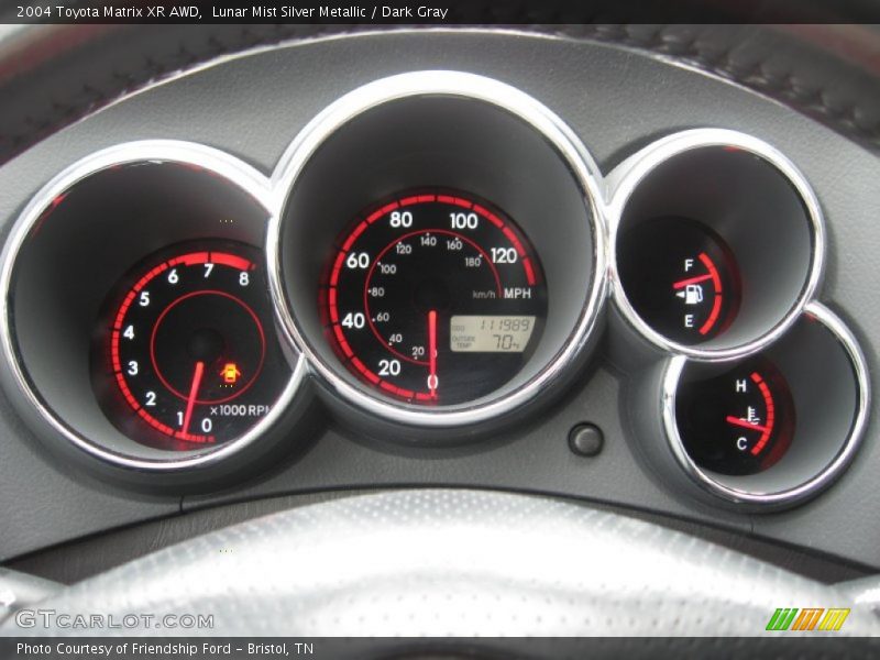 Lunar Mist Silver Metallic / Dark Gray 2004 Toyota Matrix XR AWD