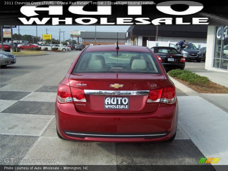 Crystal Red Metallic Tintcoat / Cocoa/Light Neutral Leather 2011 Chevrolet Cruze LTZ/RS