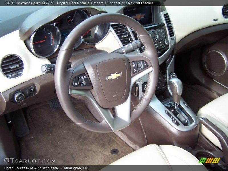 Crystal Red Metallic Tintcoat / Cocoa/Light Neutral Leather 2011 Chevrolet Cruze LTZ/RS
