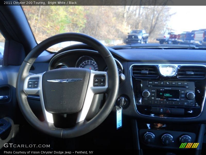 Bright White / Black 2011 Chrysler 200 Touring