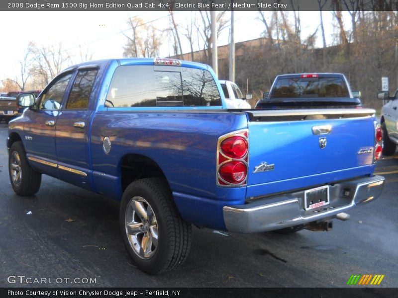 Electric Blue Pearl / Medium Slate Gray 2008 Dodge Ram 1500 Big Horn Edition Quad Cab 4x4