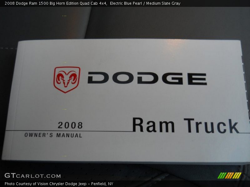 Electric Blue Pearl / Medium Slate Gray 2008 Dodge Ram 1500 Big Horn Edition Quad Cab 4x4