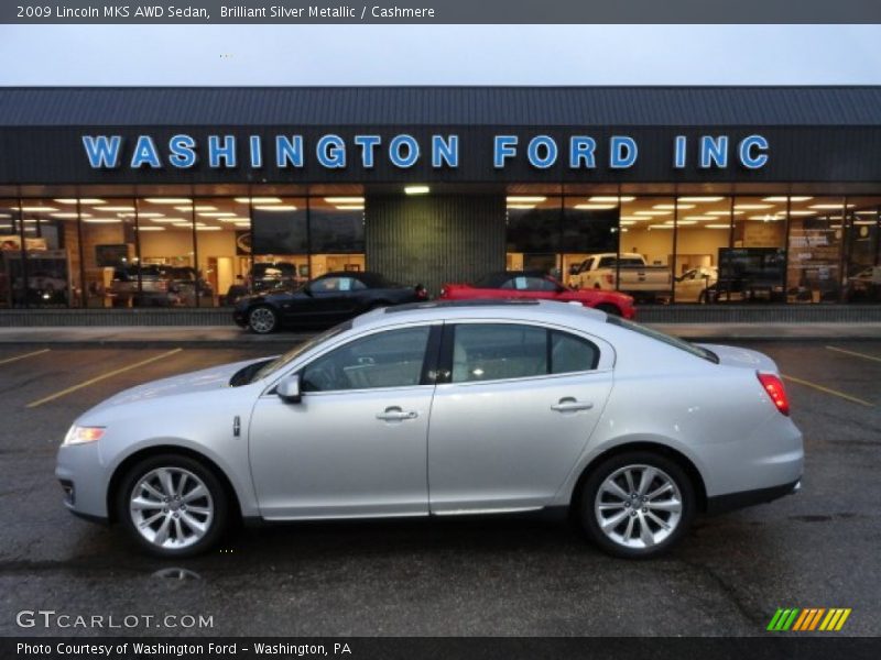 Brilliant Silver Metallic / Cashmere 2009 Lincoln MKS AWD Sedan