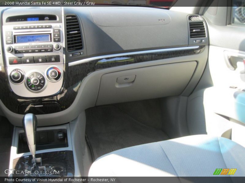 Steel Gray / Gray 2008 Hyundai Santa Fe SE 4WD
