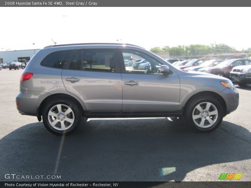 Steel Gray / Gray 2008 Hyundai Santa Fe SE 4WD