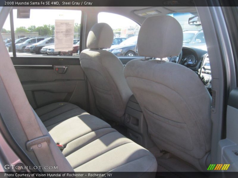 Steel Gray / Gray 2008 Hyundai Santa Fe SE 4WD