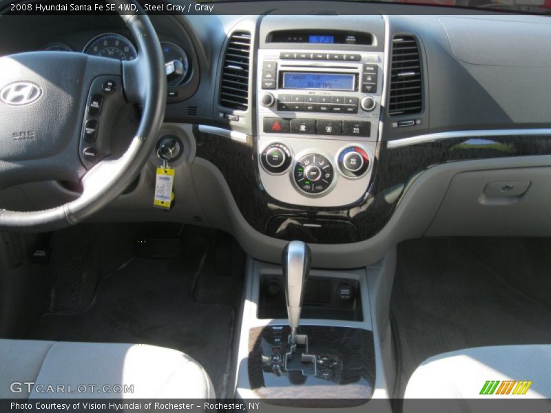 Steel Gray / Gray 2008 Hyundai Santa Fe SE 4WD