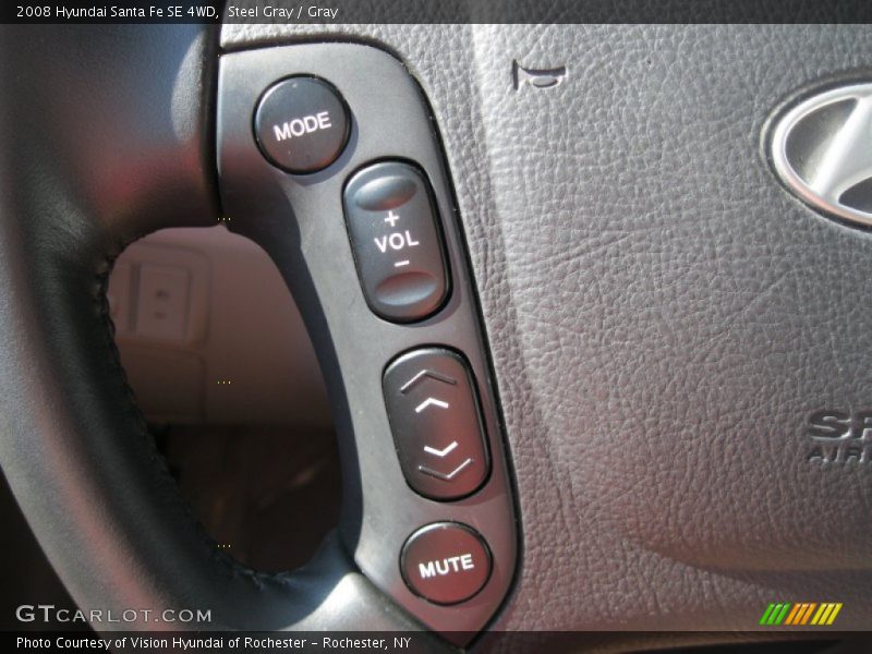 Steel Gray / Gray 2008 Hyundai Santa Fe SE 4WD