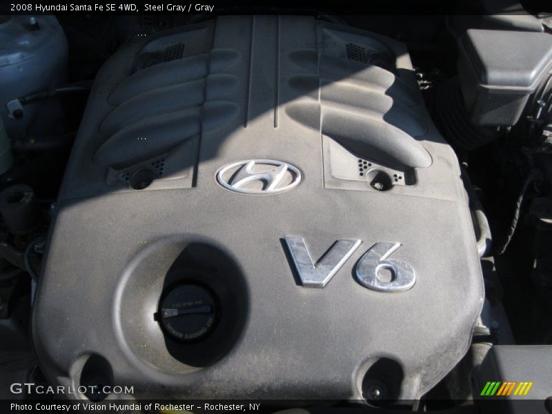 Steel Gray / Gray 2008 Hyundai Santa Fe SE 4WD