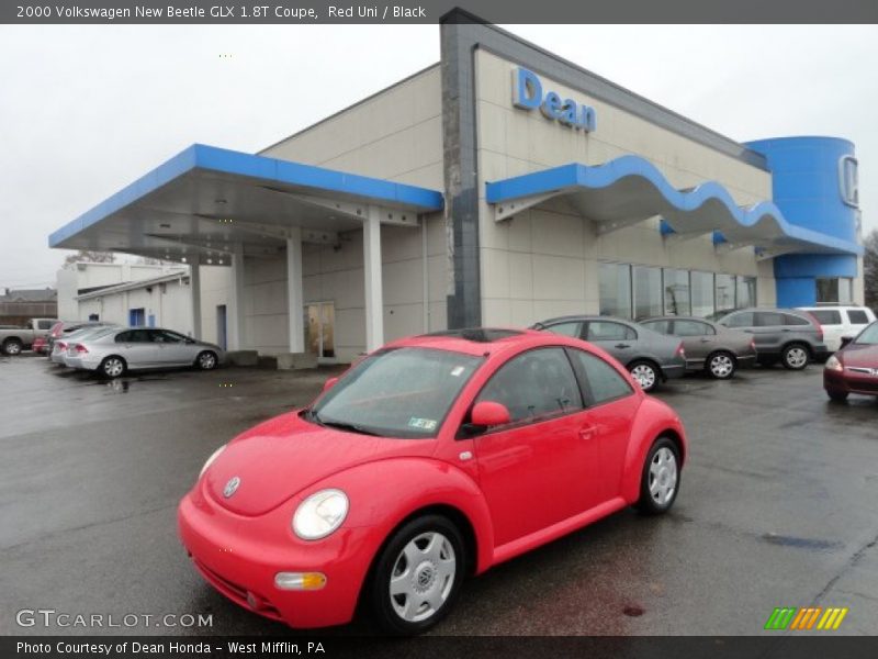 Red Uni / Black 2000 Volkswagen New Beetle GLX 1.8T Coupe