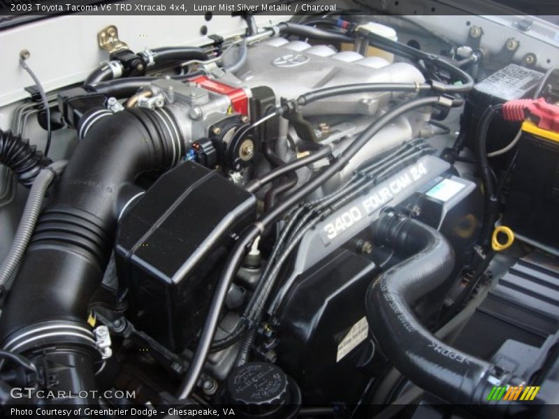Lunar Mist Silver Metallic / Charcoal 2003 Toyota Tacoma V6 TRD Xtracab 4x4