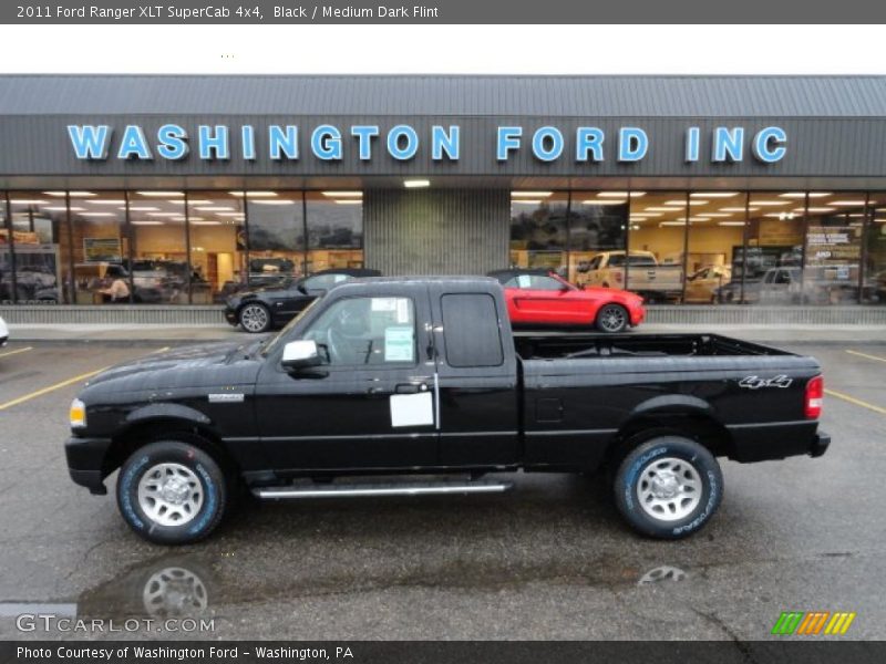 Black / Medium Dark Flint 2011 Ford Ranger XLT SuperCab 4x4