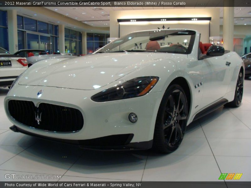 Bianco Eldorado (White) / Rosso Corallo 2012 Maserati GranTurismo Convertible GranCabrio Sport