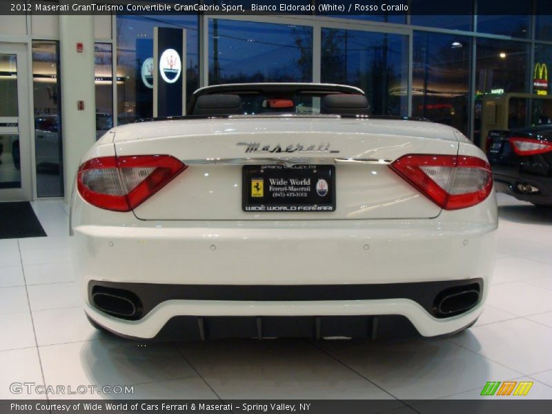 Bianco Eldorado (White) / Rosso Corallo 2012 Maserati GranTurismo Convertible GranCabrio Sport