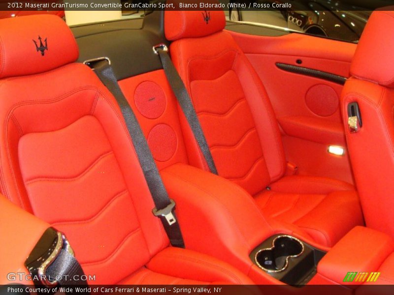 Rear seats in Rosso Corallo - 2012 Maserati GranTurismo Convertible GranCabrio Sport