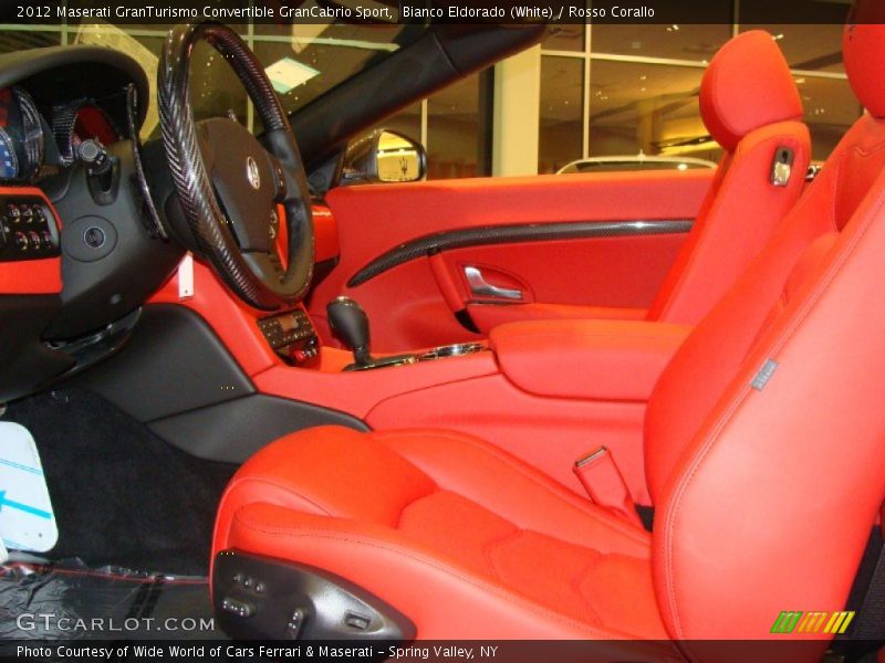 Bianco Eldorado (White) / Rosso Corallo 2012 Maserati GranTurismo Convertible GranCabrio Sport