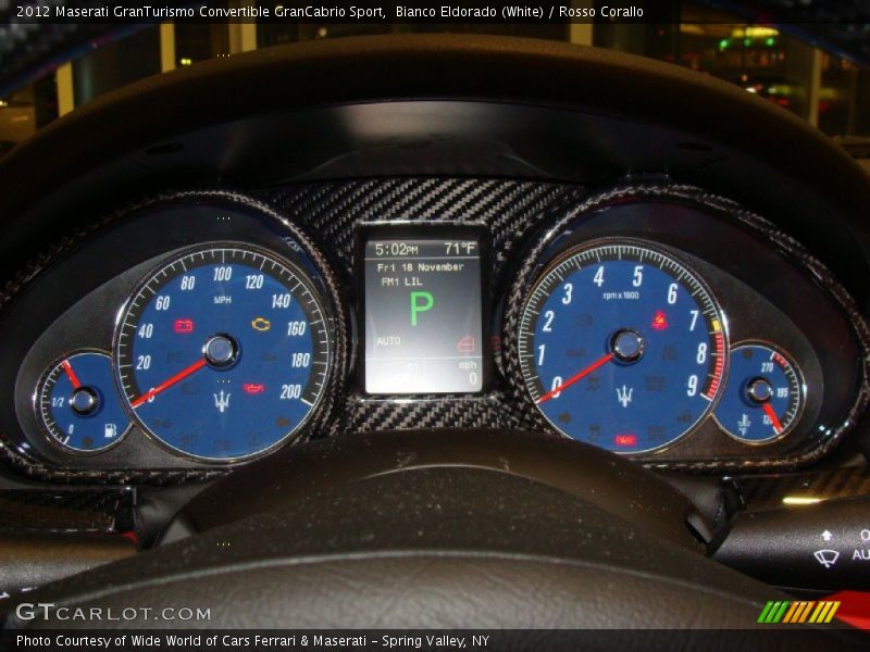GranCabrio Sport Carbon Instrument Cluster - 2012 Maserati GranTurismo Convertible GranCabrio Sport