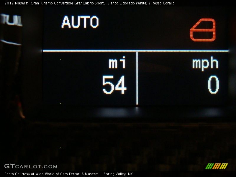 Bianco Eldorado (White) / Rosso Corallo 2012 Maserati GranTurismo Convertible GranCabrio Sport