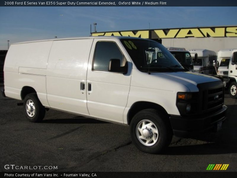 Oxford White / Medium Flint 2008 Ford E Series Van E350 Super Duty Commericial Extended