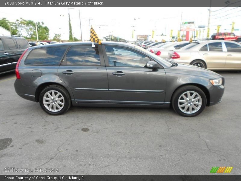 Titanium Grey Metallic / Off Black 2008 Volvo V50 2.4i