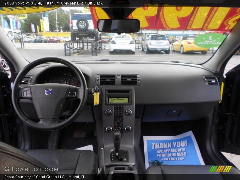 Titanium Grey Metallic / Off Black 2008 Volvo V50 2.4i