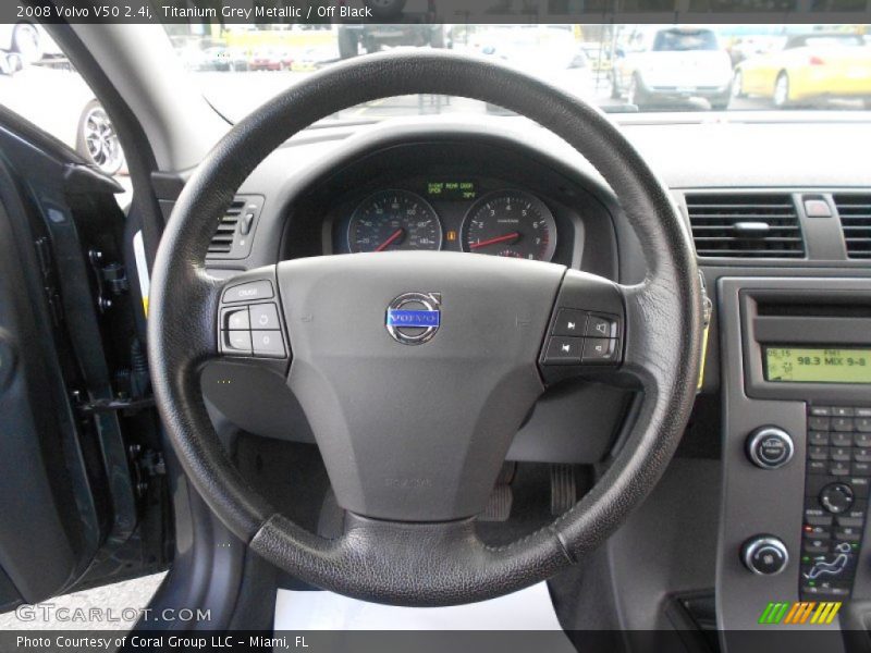 Titanium Grey Metallic / Off Black 2008 Volvo V50 2.4i