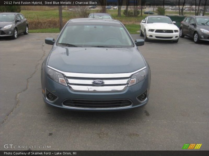 Steel Blue Metallic / Charcoal Black 2012 Ford Fusion Hybrid