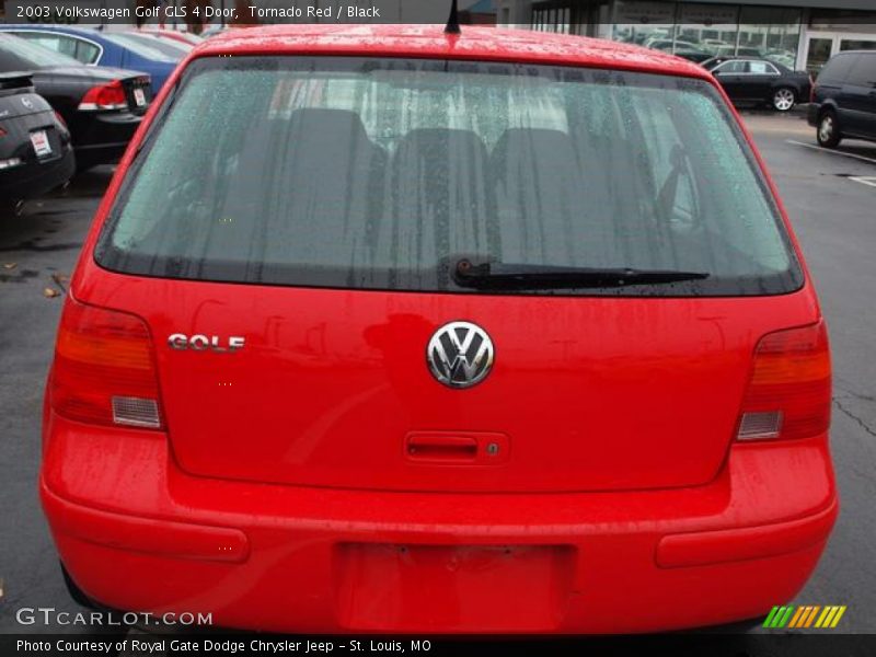 Tornado Red / Black 2003 Volkswagen Golf GLS 4 Door