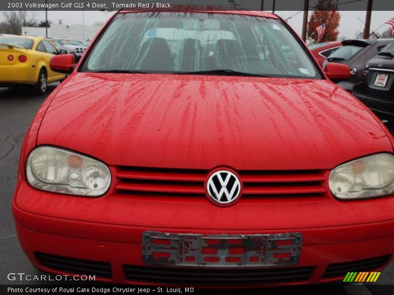 Tornado Red / Black 2003 Volkswagen Golf GLS 4 Door