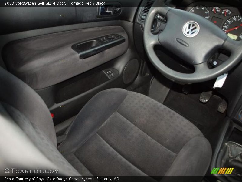 Tornado Red / Black 2003 Volkswagen Golf GLS 4 Door