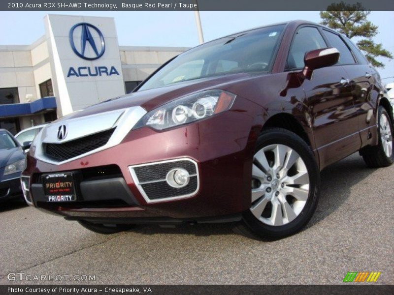 Basque Red Pearl / Taupe 2010 Acura RDX SH-AWD Technology