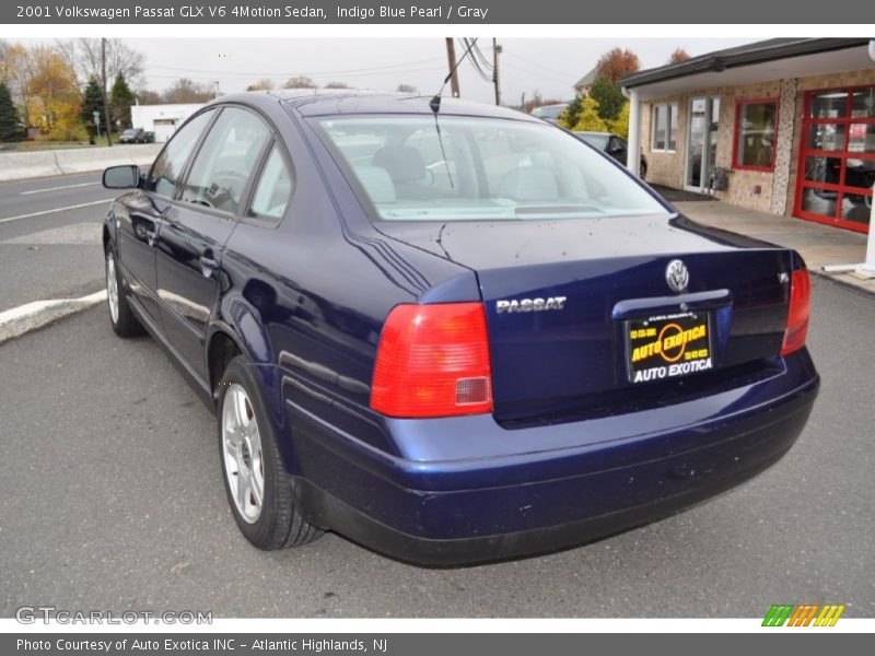 Indigo Blue Pearl / Gray 2001 Volkswagen Passat GLX V6 4Motion Sedan