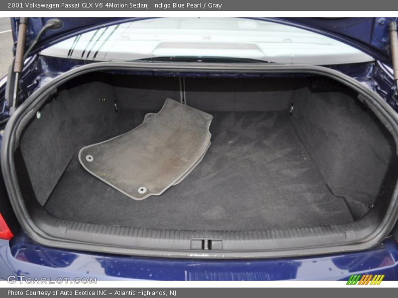 Indigo Blue Pearl / Gray 2001 Volkswagen Passat GLX V6 4Motion Sedan