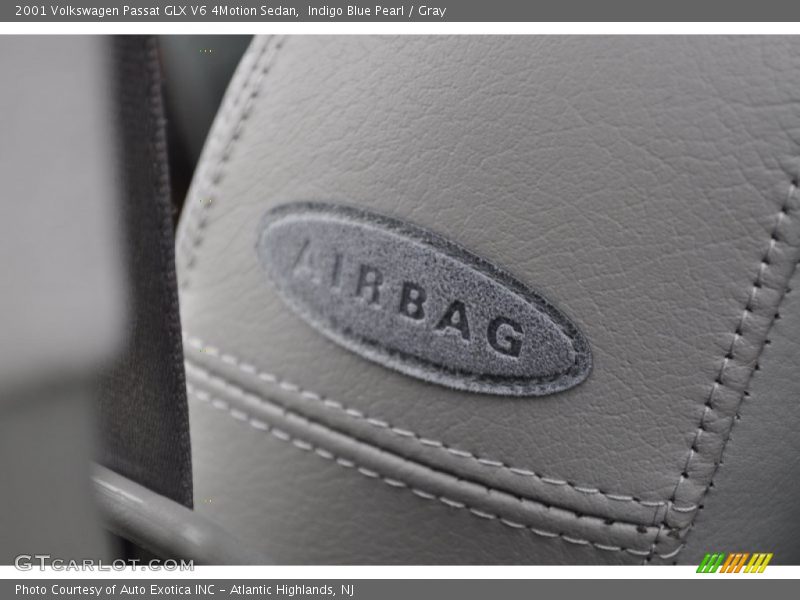 Indigo Blue Pearl / Gray 2001 Volkswagen Passat GLX V6 4Motion Sedan